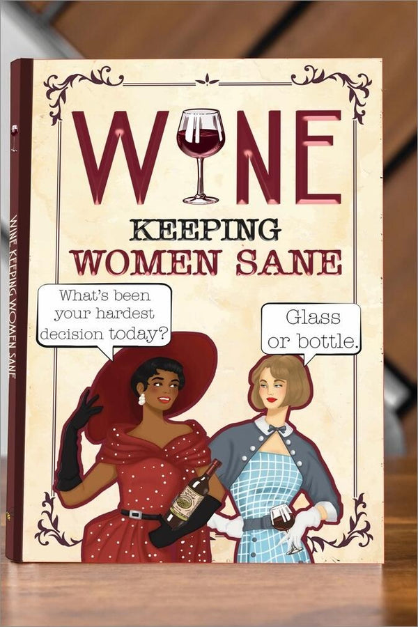 Boxer Gifts Bok "Wine - keeping women sane" krem